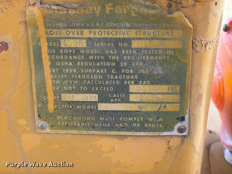 image for item EX4162 1981 Massey Ferguson 20C tractor