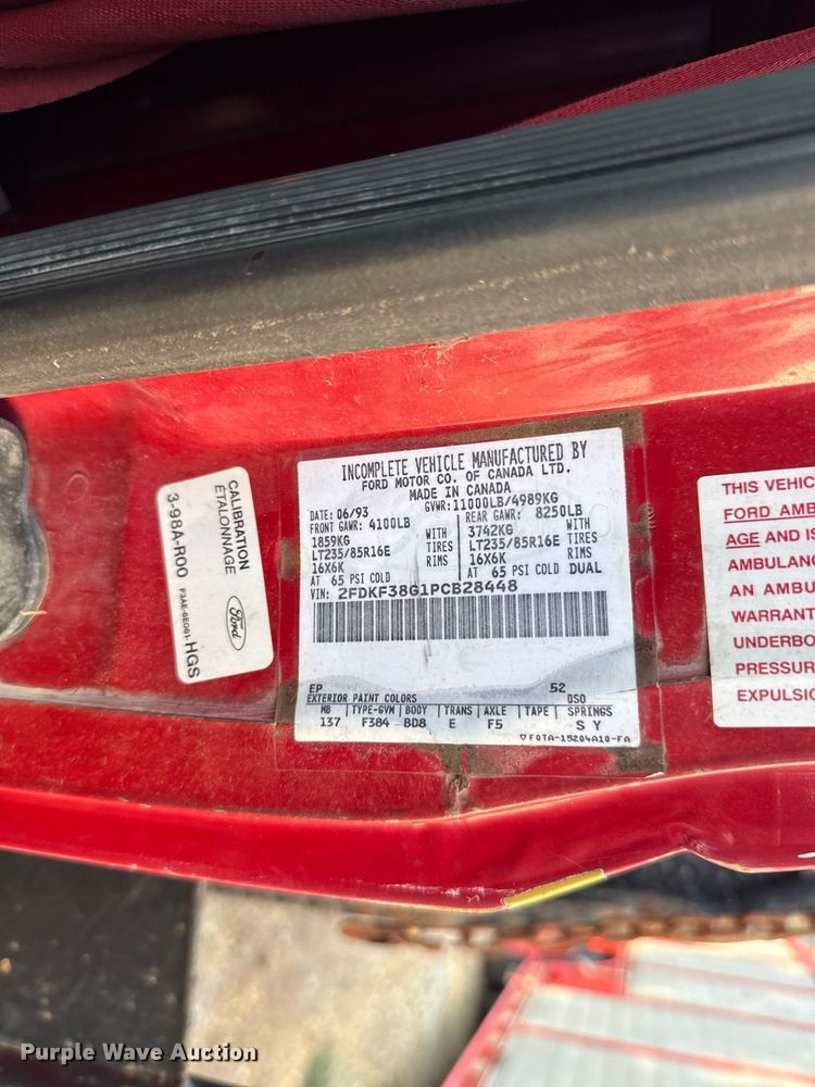 image for item FC4256 1993 Ford F350 brush fire truck