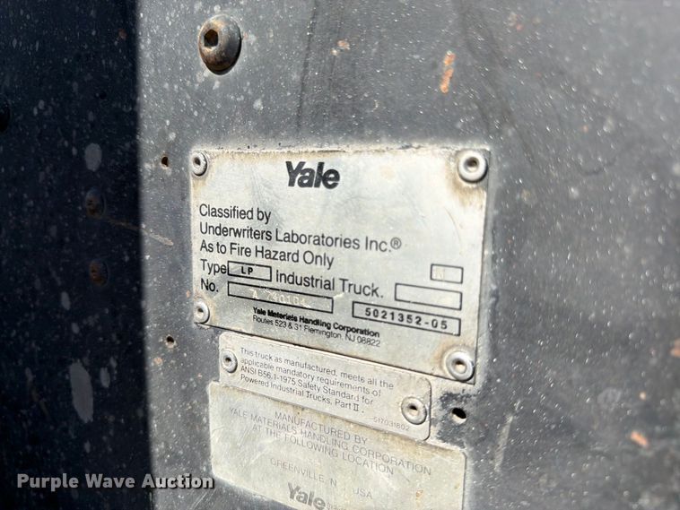 image for item FK3417 Yale GLP050RENUAE089 forklift