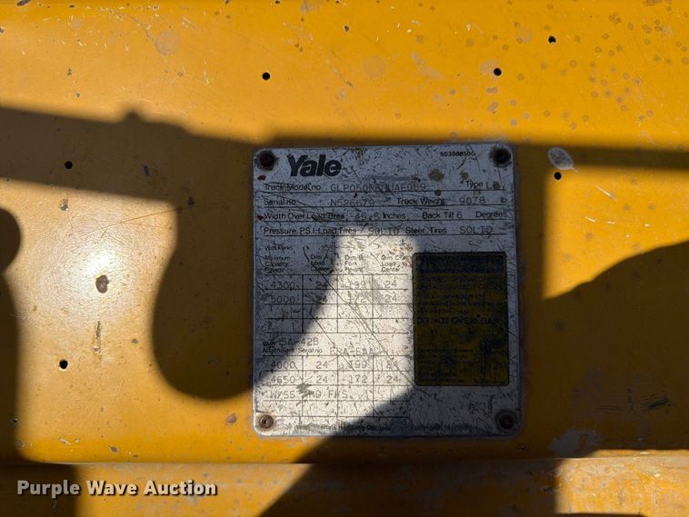 image for item FK3417 Yale GLP050RENUAE089 forklift
