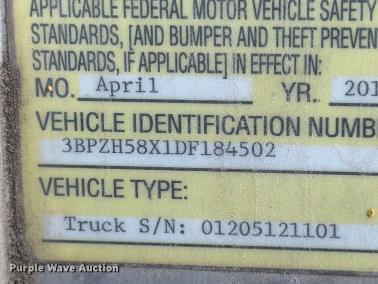 image for item FN2046 2013 Peterbilt 320 paint striper truck
