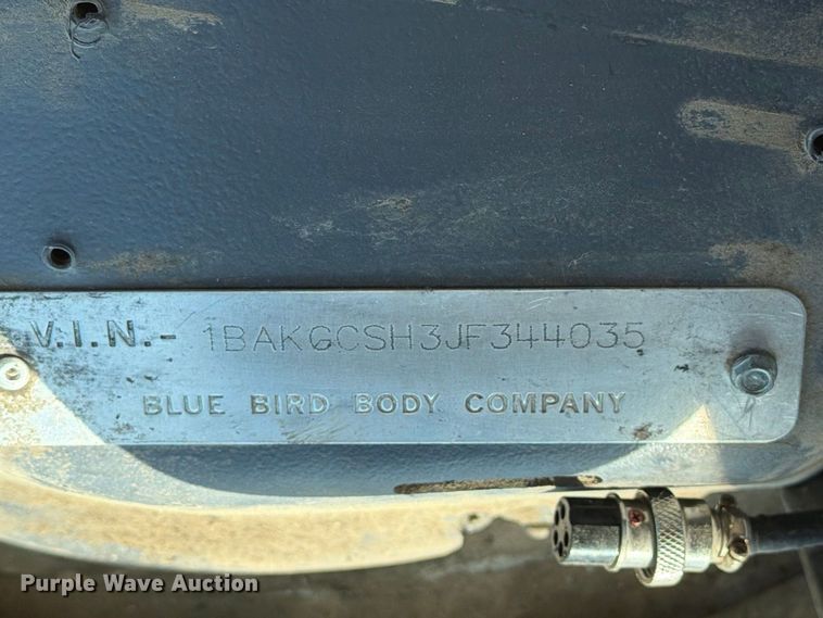 image for item FN2563 2018 Blue Bird BB Conventional school bus