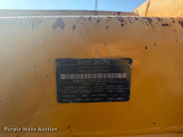 image for item FP4052 2021 John Deere 624P wheel loader