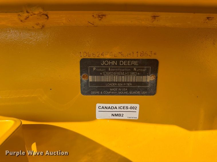 image for item FP4052 2021 John Deere 624P wheel loader