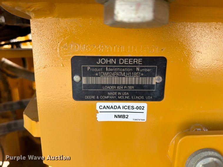 image for item FP4054 2021 John Deere 624P wheel loader