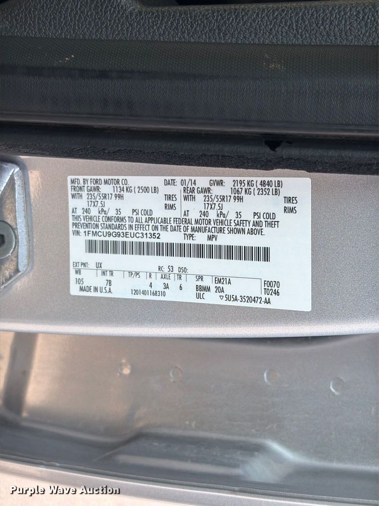 image for item FT6196 2014 Ford Escape SE SUV
