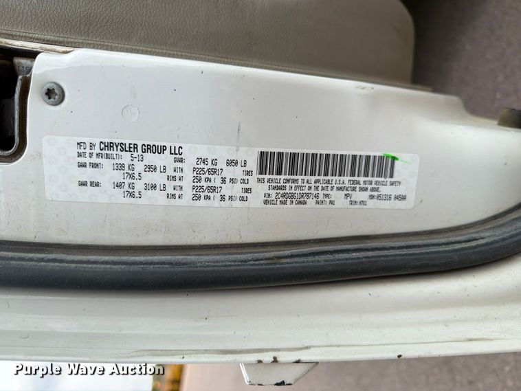 image for item FT6511 2013 Dodge Grand Caravan van