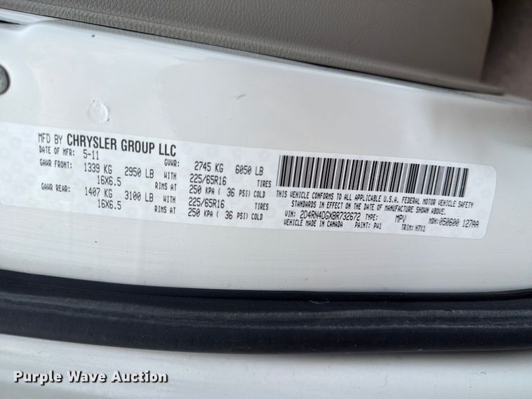 image for item FT6515 2011 Dodge Grand Caravan van