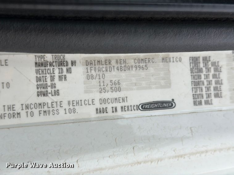 image for item FT6522 2011 Freightliner Business Class M2 dump truck