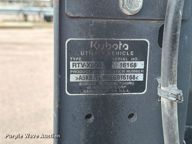 image for item FT6529 2014 Kubota RTV X900 utility vehicle