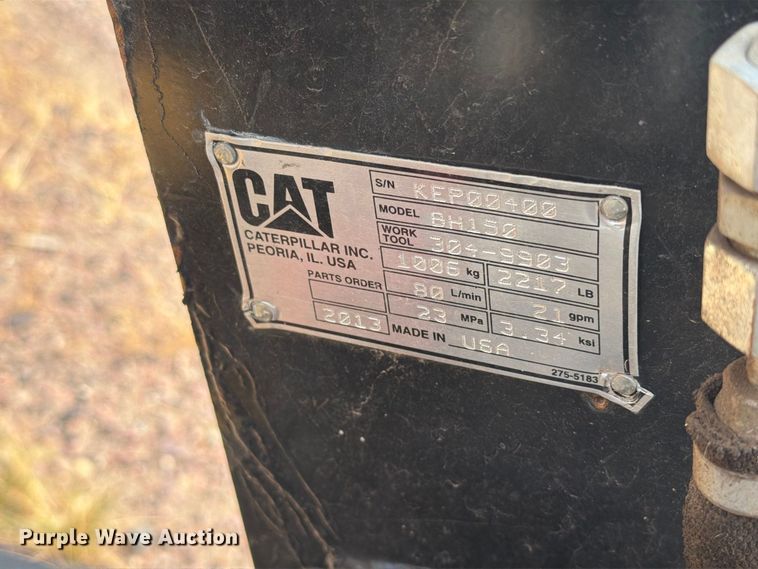image for item FT6536 2013 Caterpillar BH150 skid steer backhoe