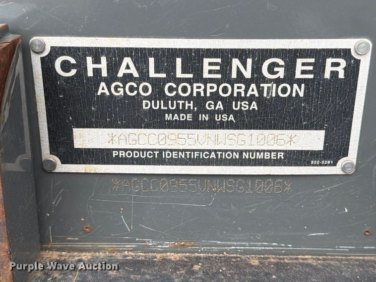 image for item FT6537 2010 Challenger MT955C 4WD tractor