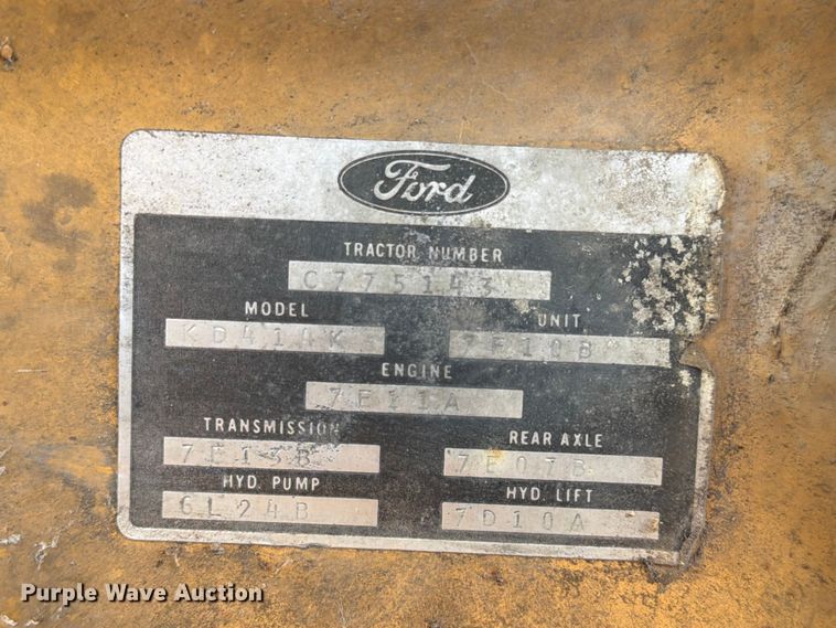 image for item FT6539 1987 Ford 445 tractor