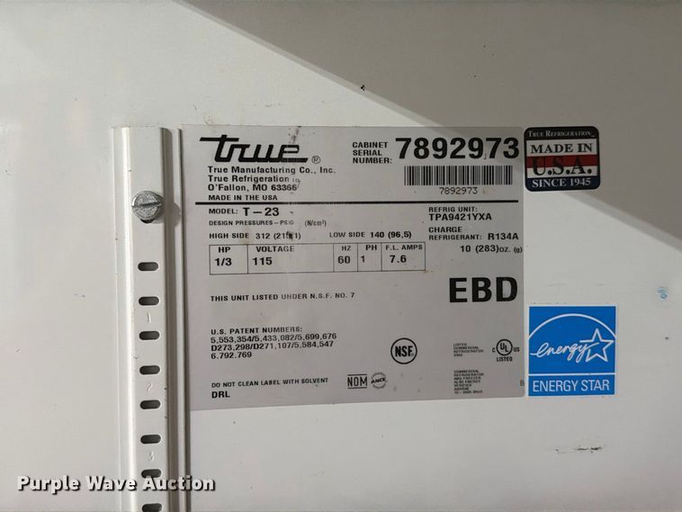 image for item FT6551 True T-23 refrigerator