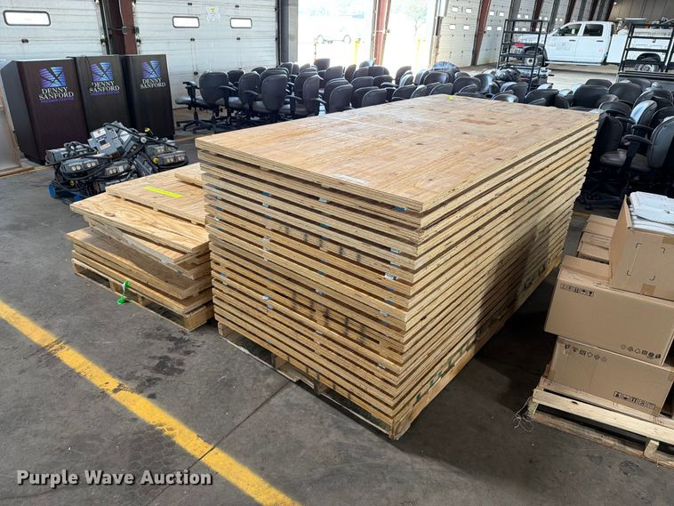 Plywood floor panels
