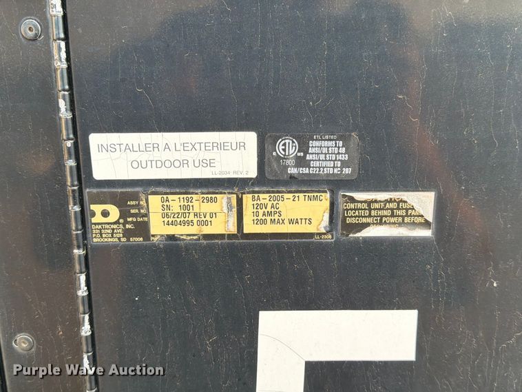image for item FT6592 Dactronics OA-1192-2980 score board
