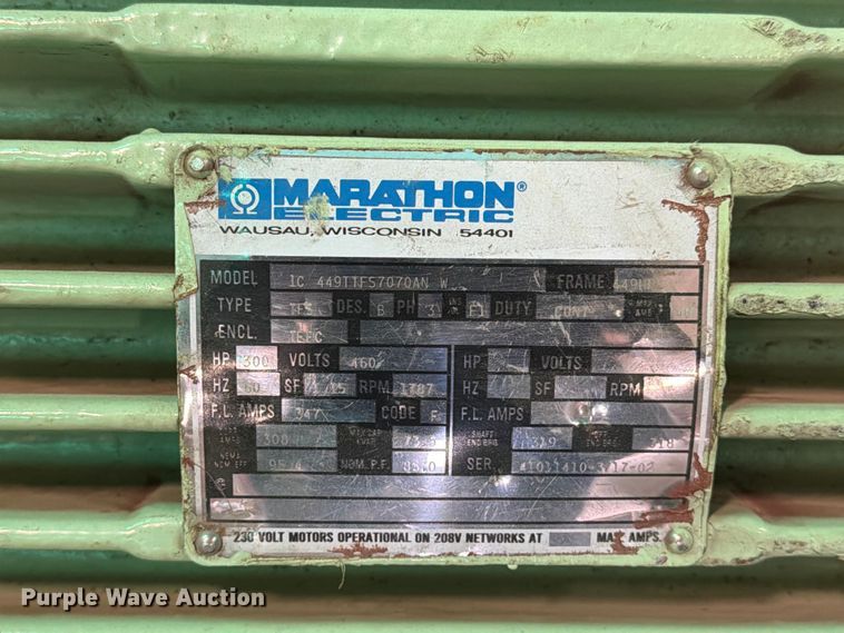image for item FT6600 (2) Marathon 1C 449TTFS7070AN W electric motor