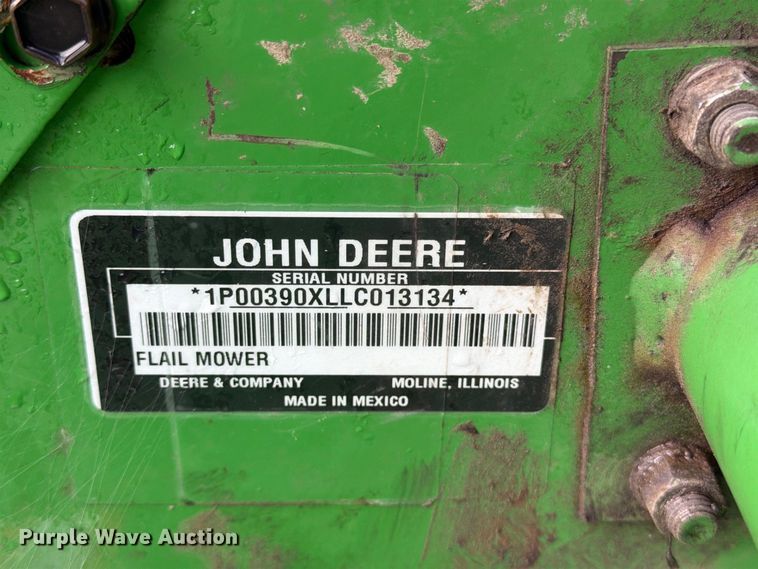 image for item FT8059 John Deere 390 flail mower