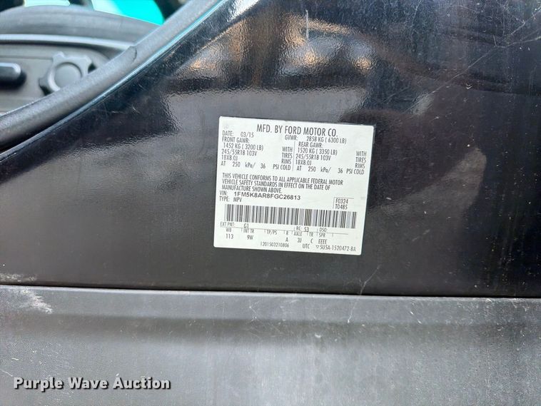 image for item FU4610 2015 Ford Explorer Police SUV