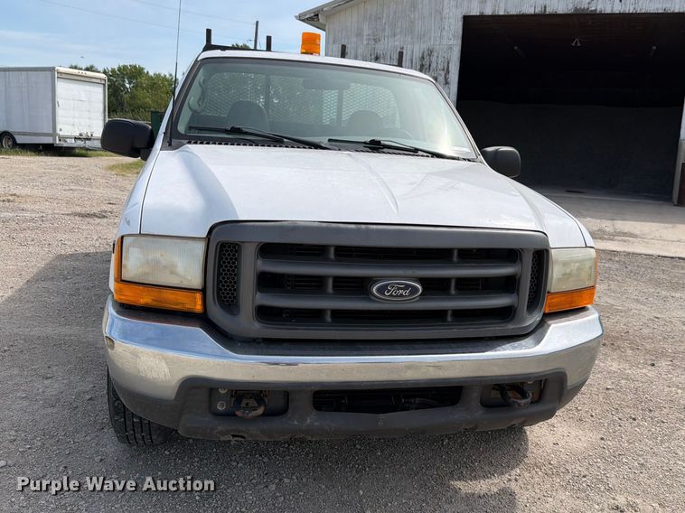 image for item NF9514 2000 Ford F250 Super Duty XL dump flatbed pickup truck