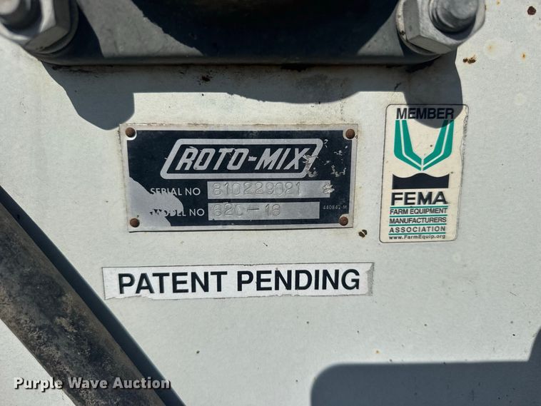 image for item DY3263 Roto-Mix 620-16 feed mixer bed