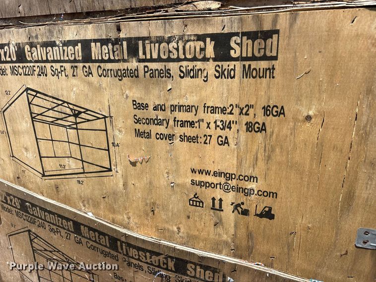 image for item ET0455 (4) 2024 Valley Pioneer MSC1220F livestock sheds