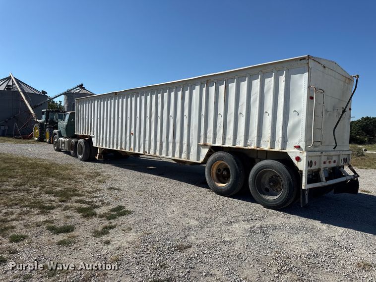 image for item EV6139 1981 GMC grain truck with grain trailer