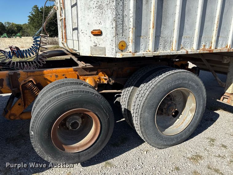 image for item EV6139 1981 GMC grain truck with grain trailer