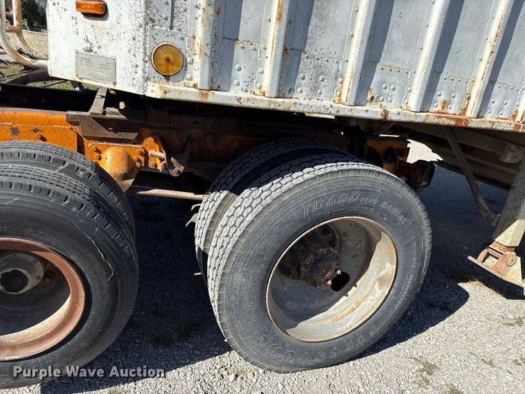 image for item EV6139 1981 GMC grain truck with grain trailer