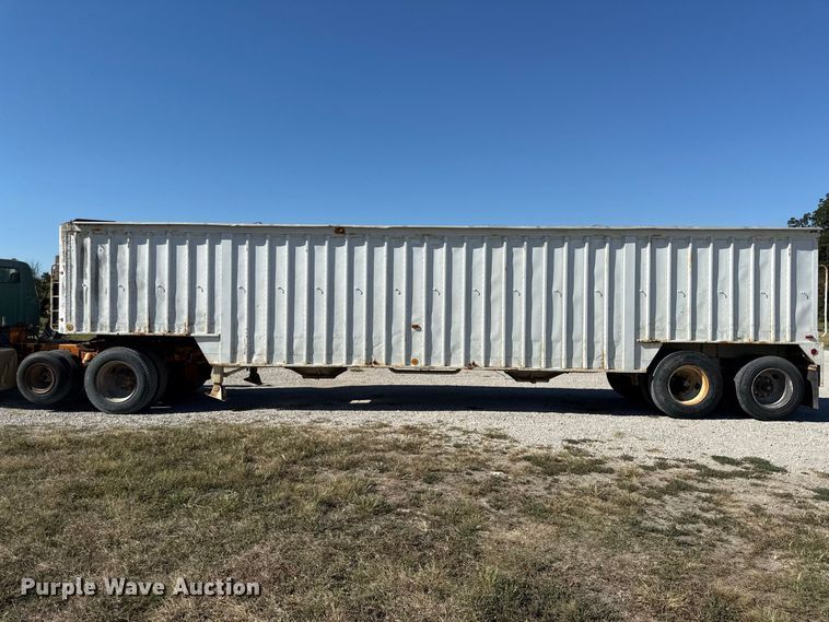 image for item EV6139 1981 GMC grain truck with grain trailer