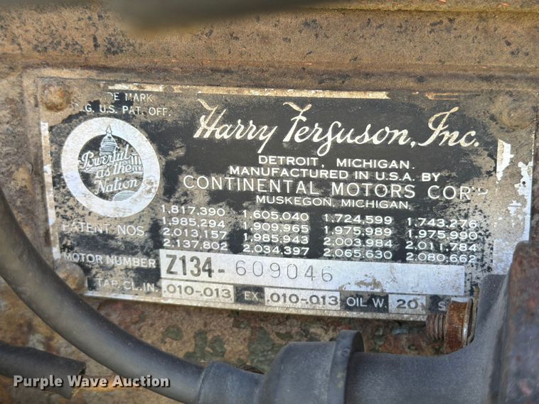 image for item EW2191 1955 Ferguson TO-35 tractor