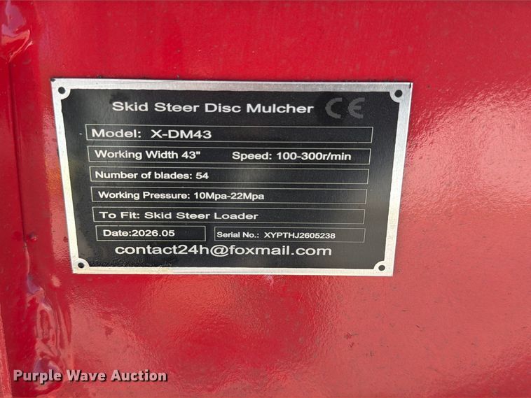 image for item EX4197 2026 Captok X-DM43 skid steer tree saw