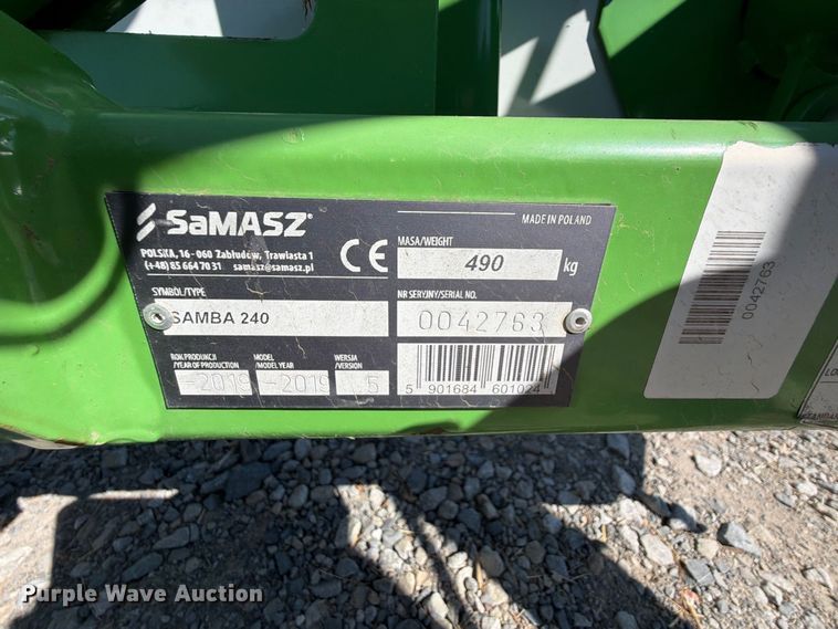 image for item FK5112 2019 SaMASZ Samba 240 disc mower