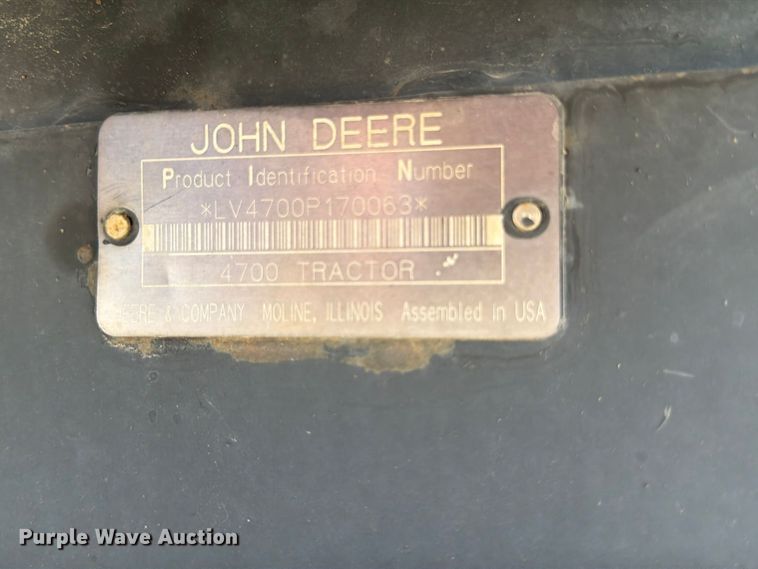 image for item FU0506 John Deere 4700 MFWD tractor
