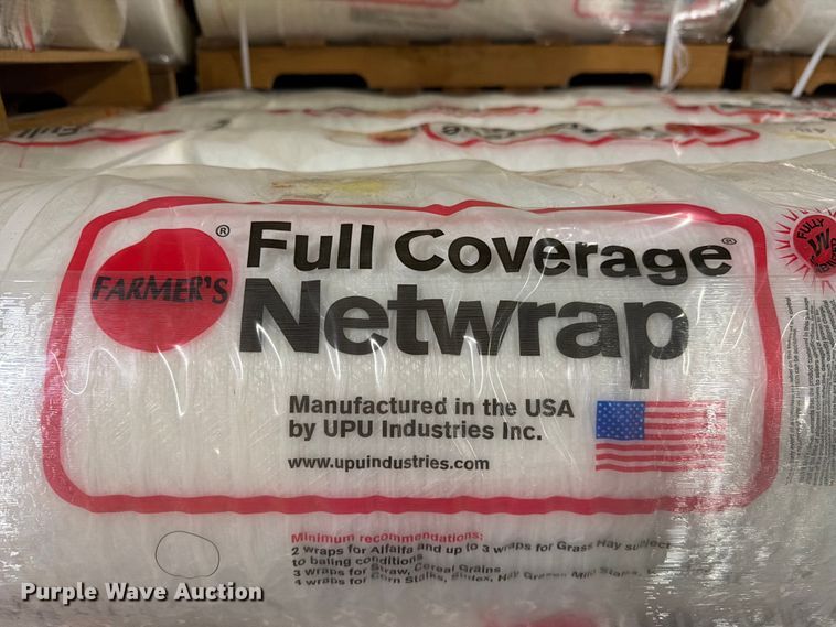 image for item NF9520 (4) pallets Farmers Full Coverage netwrap rolls