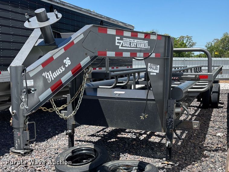 image for item YA3322 2025 EZ Haul Hay Handler The Hauss 36 round hay bale trailer