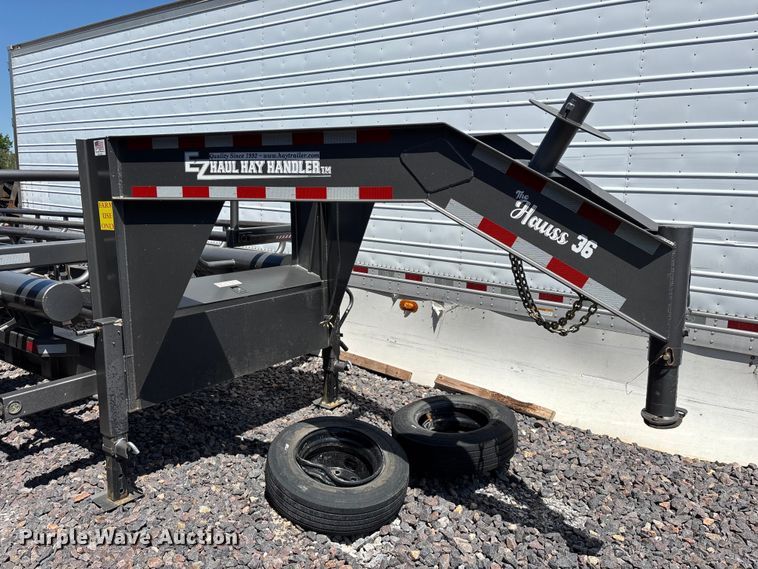 image for item YA3322 2025 EZ Haul Hay Handler The Hauss 36 round hay bale trailer