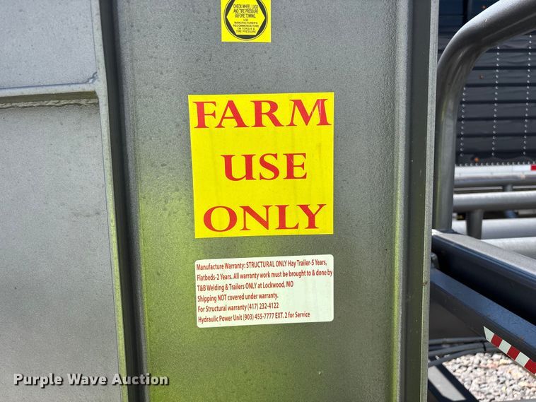 image for item YA3322 2025 EZ Haul Hay Handler The Hauss 36 round hay bale trailer