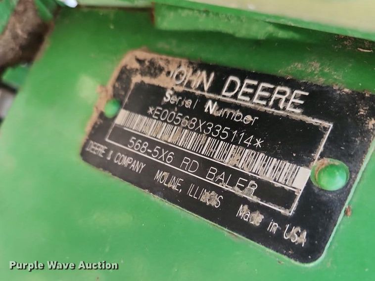image for item YA4900 2007 John Deere 568 MegaWide Plus round baler