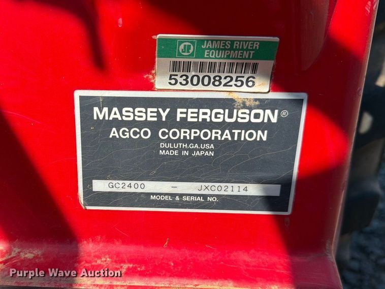 image for item YA4951 2012 Massey Ferguson GC2400 MFWD tractor