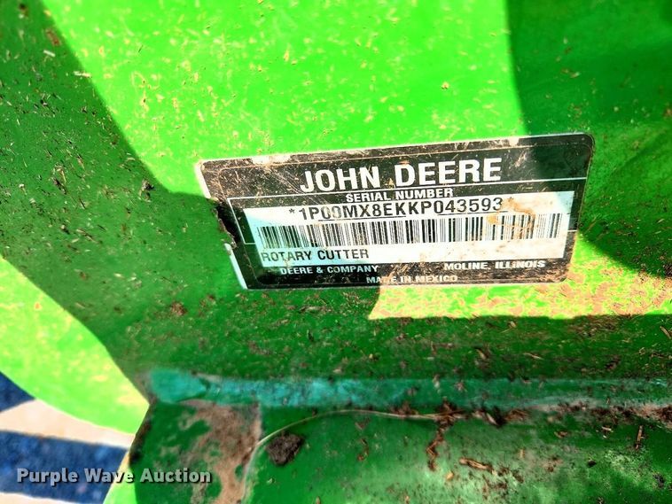 image for item YA5080 2019 John Deere MX8 rotary mower