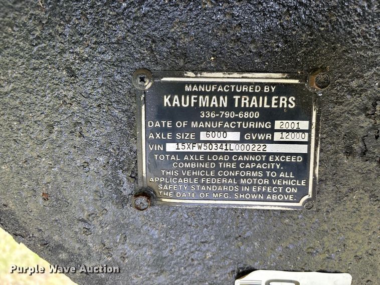 image for item EF1216 2001 Kaufman car carrier