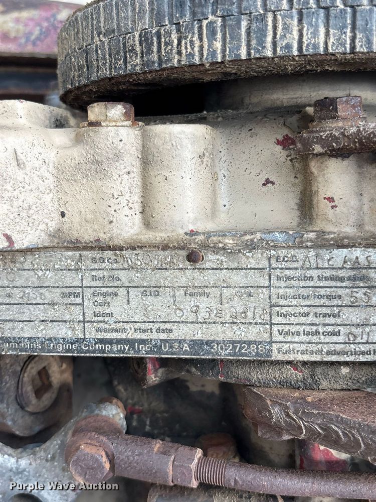 image for item ER3291 1985 Cummins engine