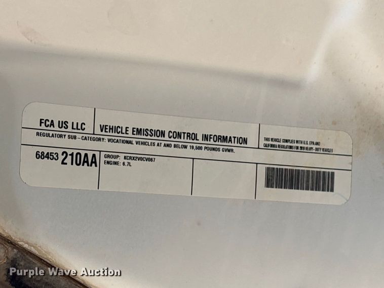 image for item EU0866 2019 RAM 5500 bucket truck