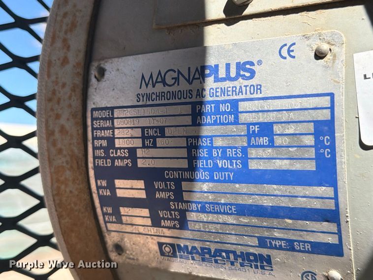 image for item EW2239 2008 MAC 800 generator