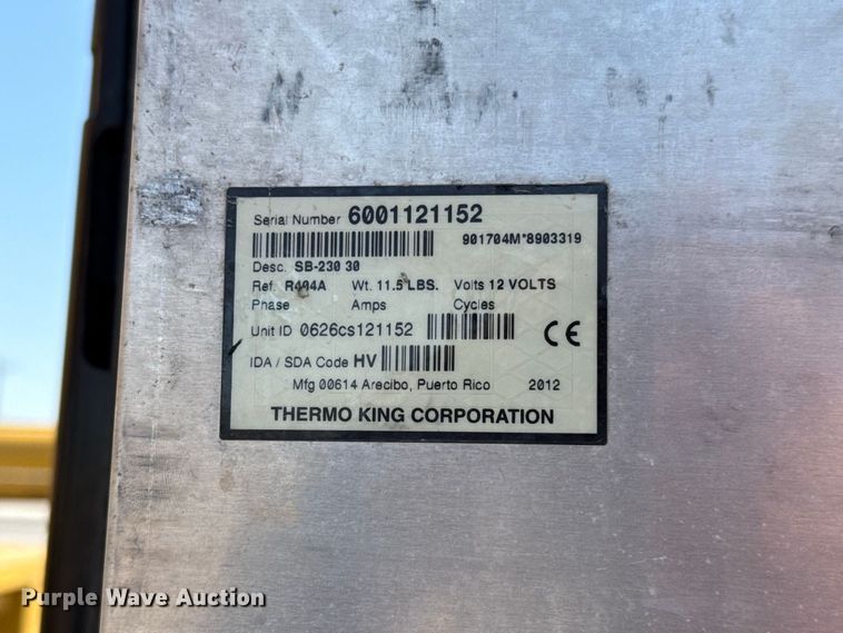 image for item EW8804 2012 Thermo King SB-230 reefer unit
