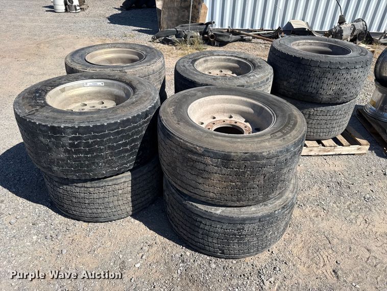 image for item FC4253 (10) Michelin 445/50R22.5 tires and wheels