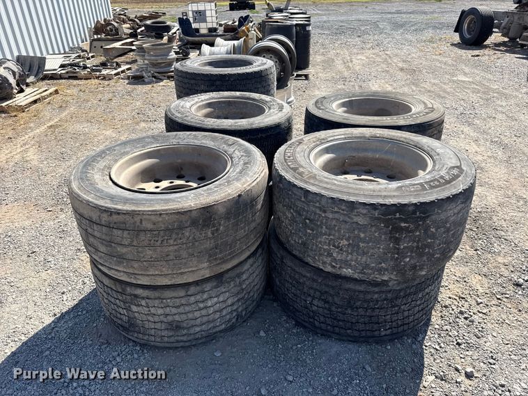 image for item FC4253 (10) Michelin 445/50R22.5 tires and wheels
