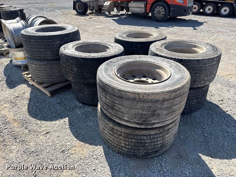 image for item FC4253 (10) Michelin 445/50R22.5 tires and wheels