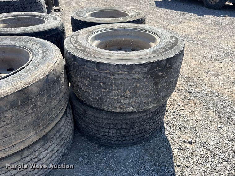 image for item FC4253 (10) Michelin 445/50R22.5 tires and wheels